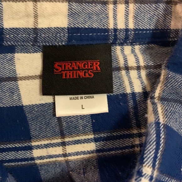 Stranger Things Plaid Button Down Shirt - Picture 2 of 3